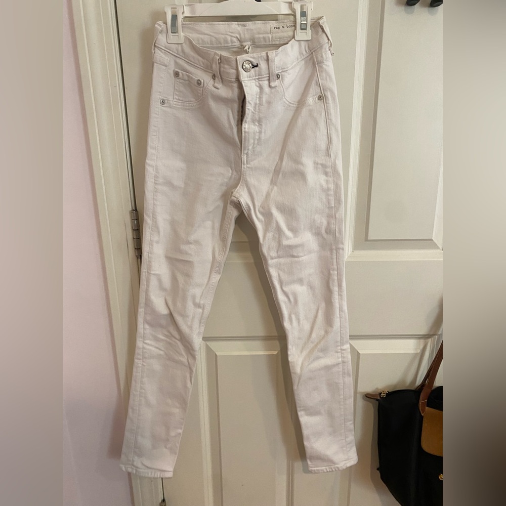 Rag & Bone white high rise skinny jeans - size 25